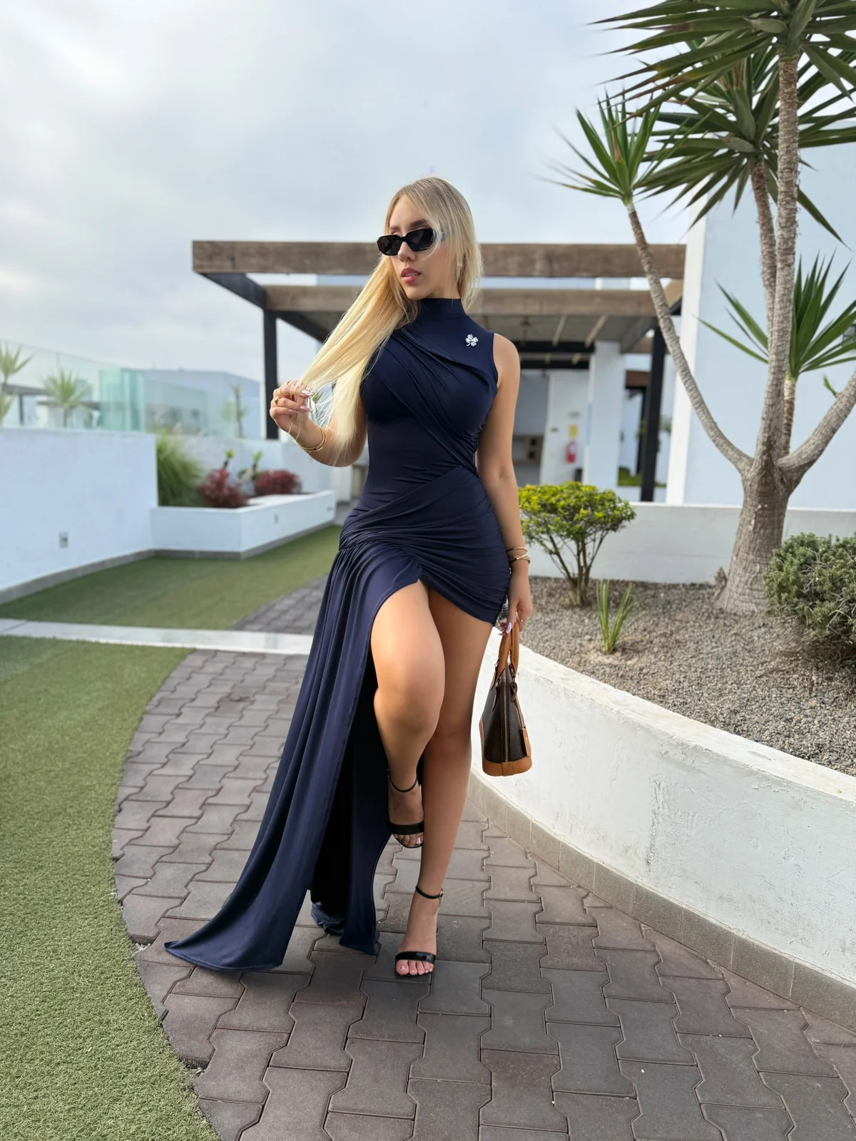 Vestido Nicolé azul marino